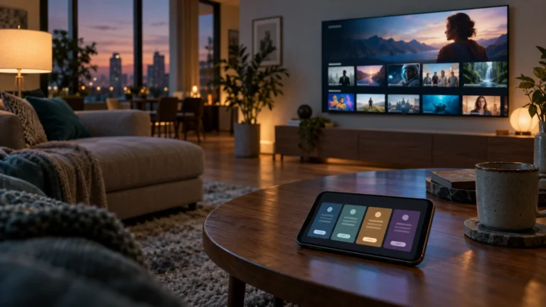 IPTV subscription cost comparison on a living room television