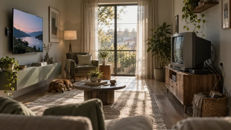 IPTV vs cable TV cost comparison in a modern living room
